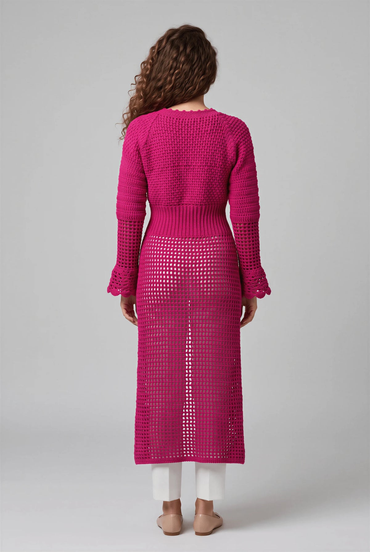 Pull redingote Cappotto — vue dos fente jupe filet — Cachalabibi