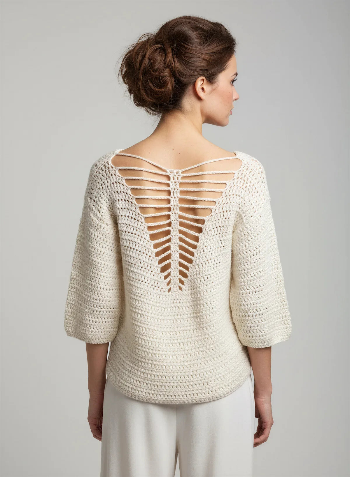 Pull au crochet Fuga fait main par Cachalabibi