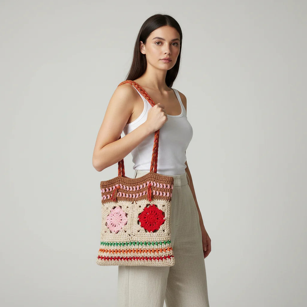 Sac bandoulière fait main au crochet