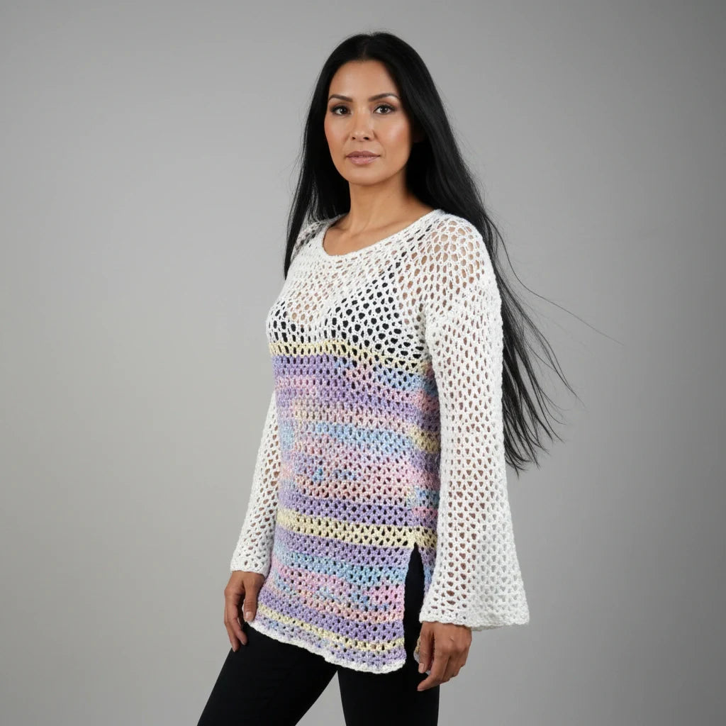 Tunique au crochet faite main 
