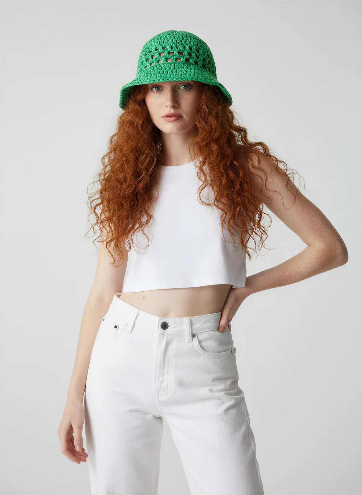 Chapeau bob femme Bobbymint - vert - Crochet fait main - Taille unique