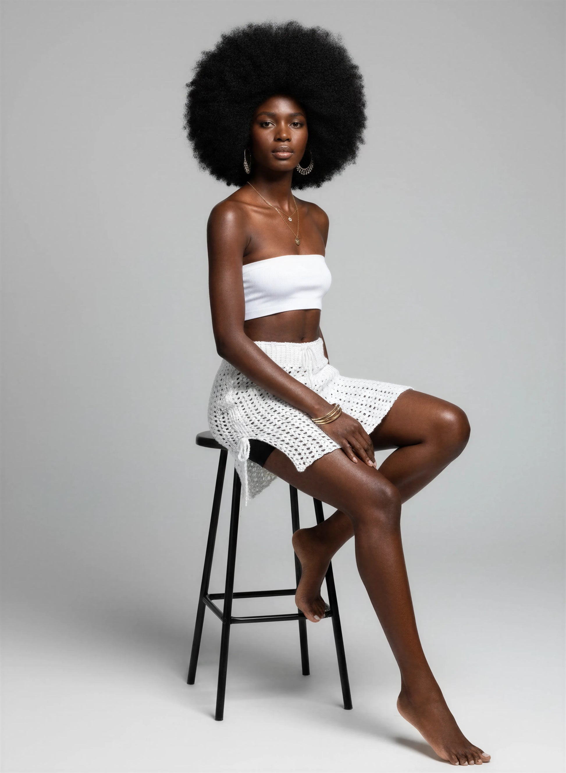 Jupe crochet fait main Gonnabianca blanc filet cœurs ajourés mini pose assise ceinture haute cordon – Cachalabibi