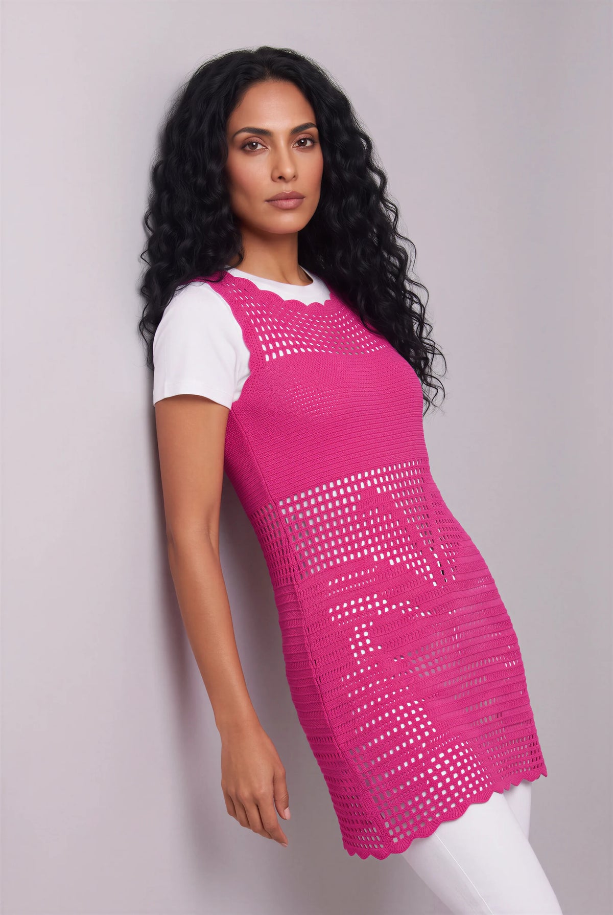 Tunique Farfalina crochet — vue dos profil nœud latéral — Cachalabibi
